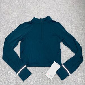 NWT It’s Rulu Ribbed Cropped Half-Zip